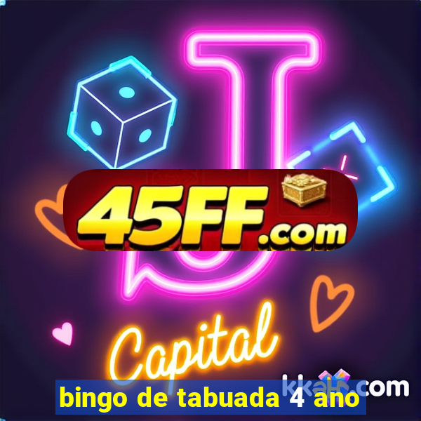 bingo de tabuada 4 ano
